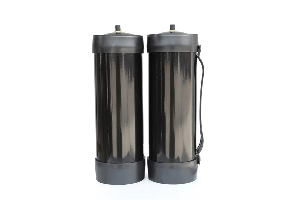 Plain black nitrous oxide cylinder